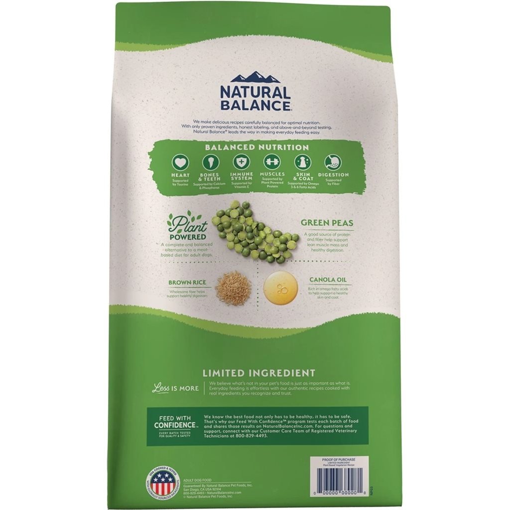 Natural Balance LID Brown Rice - Vegan Adult Dog Food