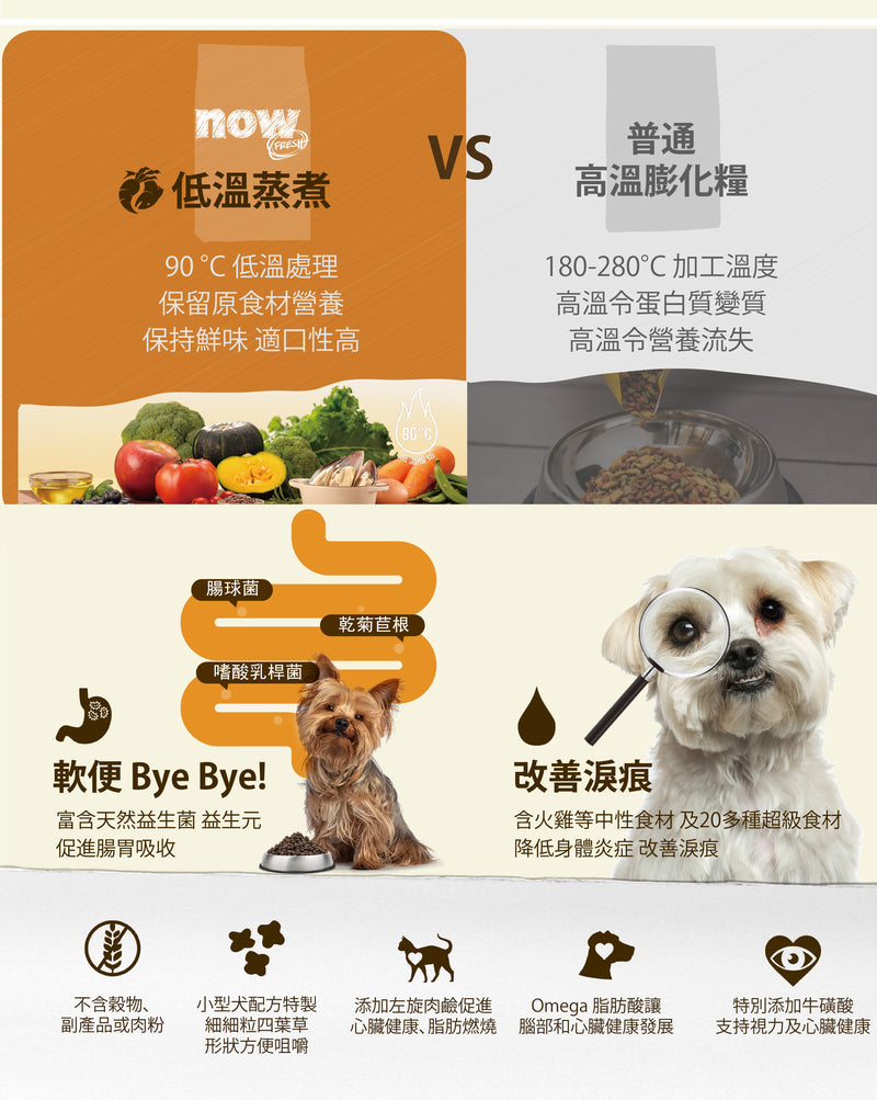 NOW FRESH™ Grain Free 無穀物紅肉狗糧 - 小型成犬