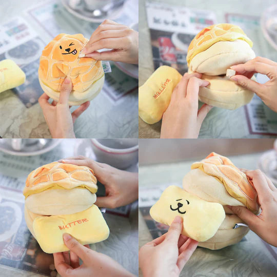 Woof² Buttered Pineapple Bun 2-in-1 Nose-work Pet Toy