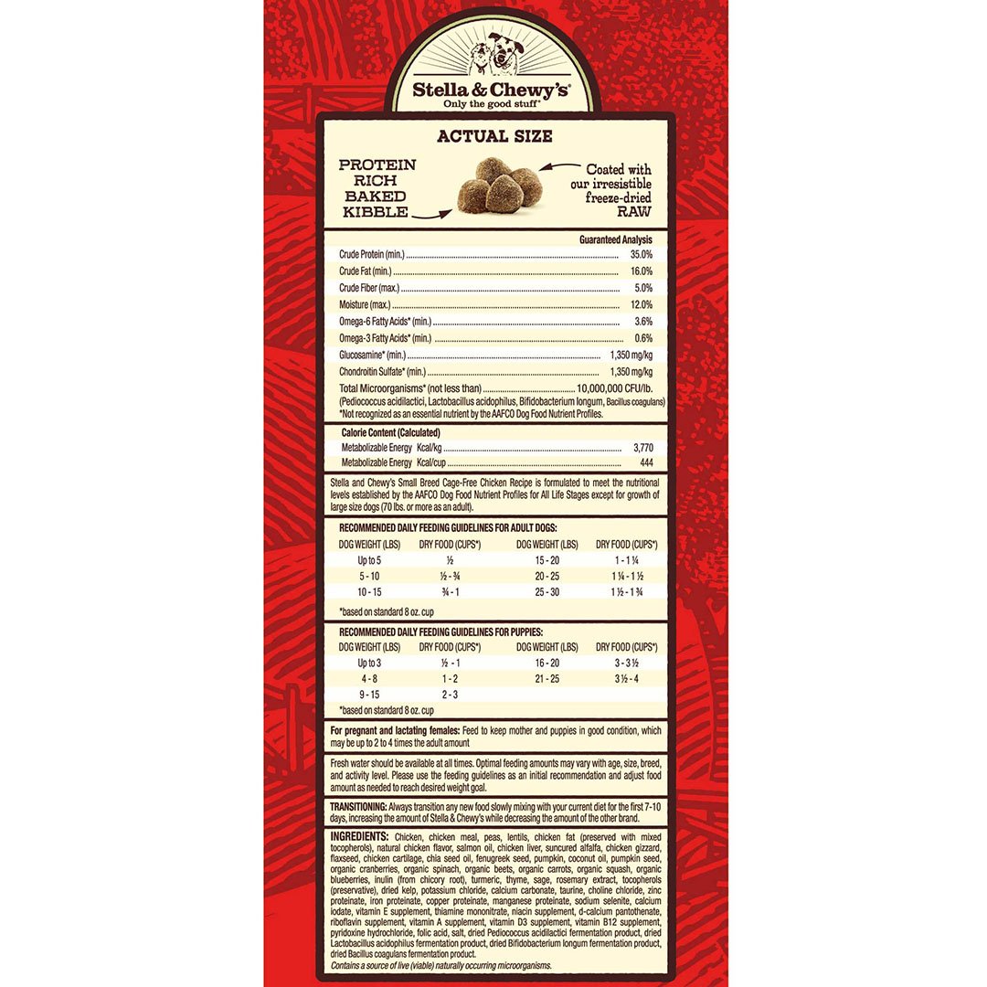 Stella & Chewy's - 凍乾生肉外層低溫烘焙狗糧 - 小型犬