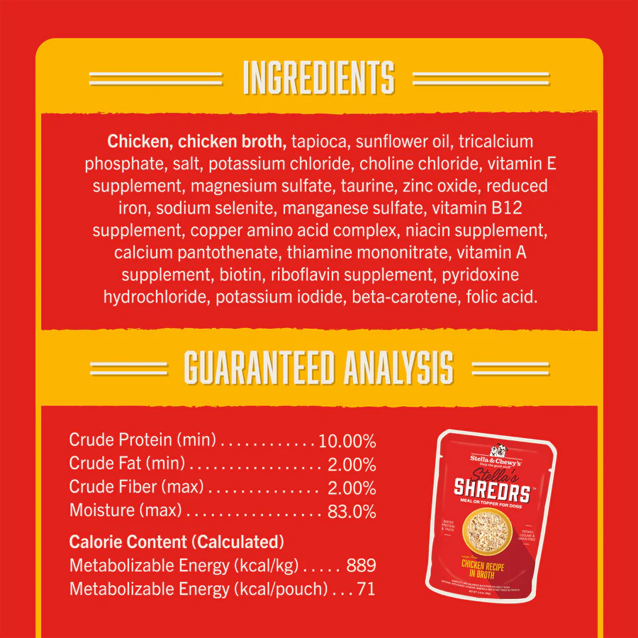 原箱 24 包優惠 - Stella & Chewy's 肉絲滋味包系列 狗狗鮮食濕糧