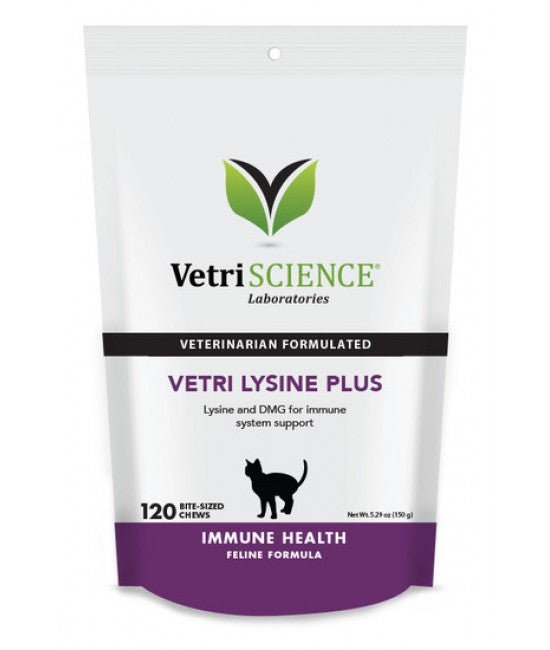 Vetriscience Vetri Lysine Plus 貓用氨基酸咀嚼肉粒 (120粒) - 幸福站