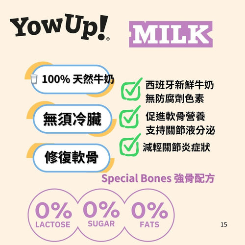 YowUp! 功能性低脂無糖無乳糖牛奶 (狗用) 250ml_product-info