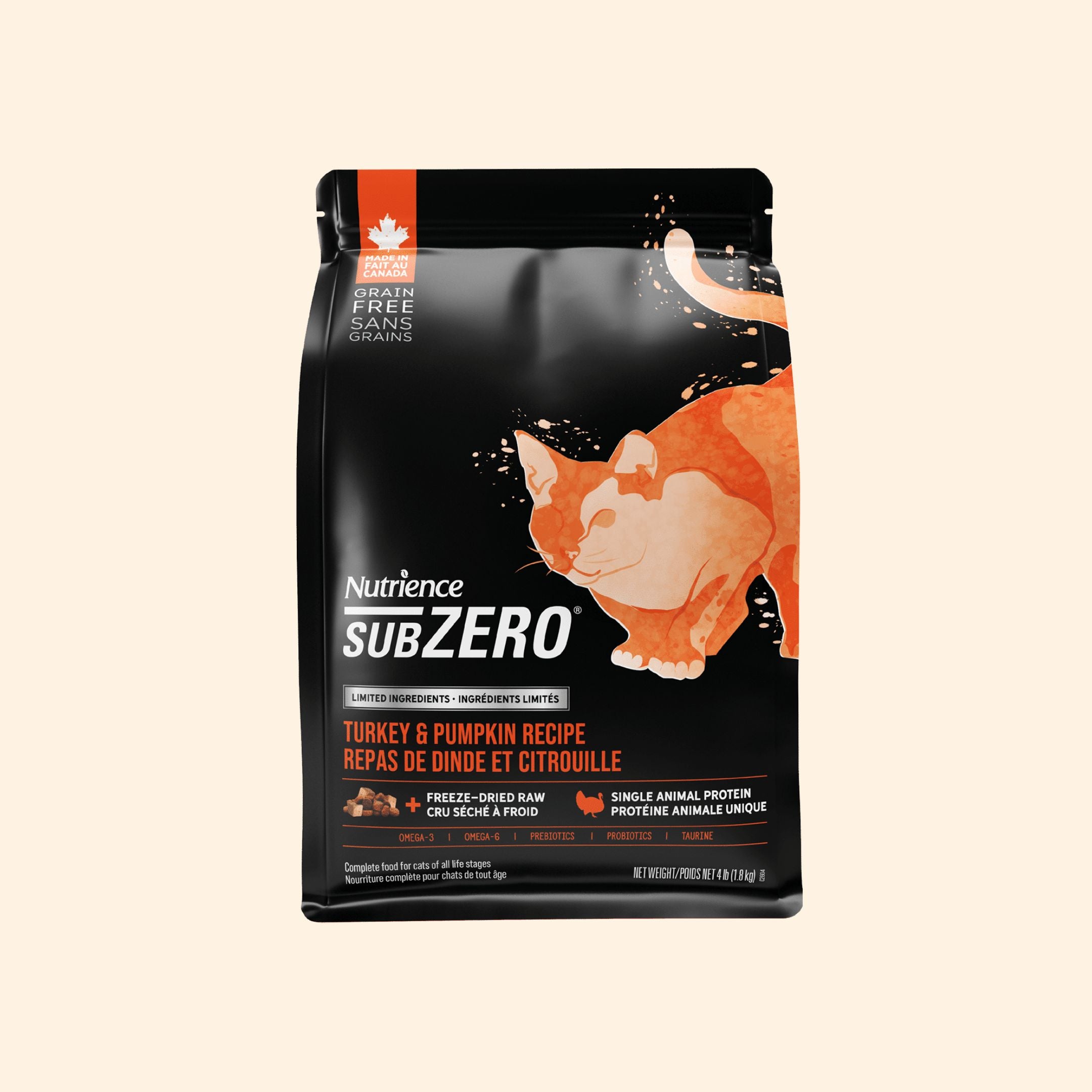 Nutrience SubZero LID Turkey & Pumpkin Cat Food