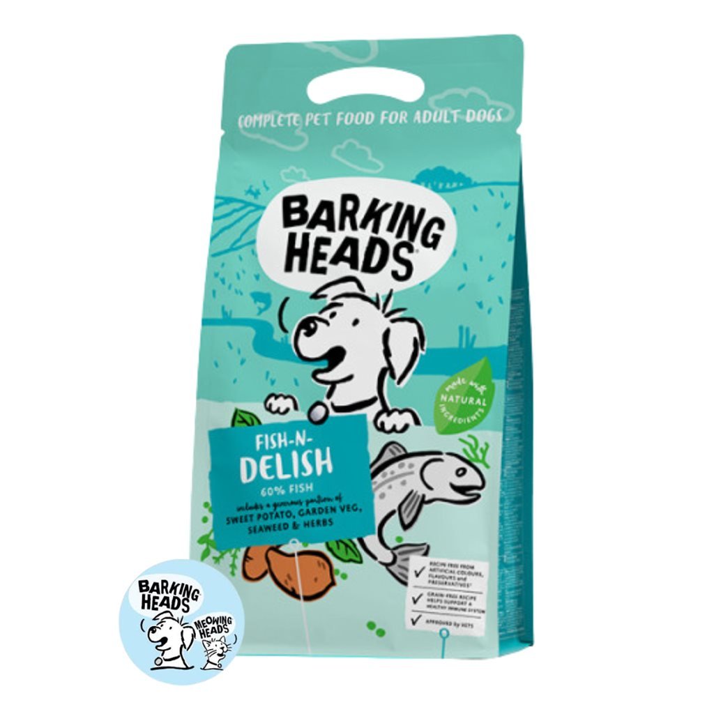 Barking Heads 無穀物全天然成犬糧 - 三文魚、鱒魚配方狗乾糧 - 幸福站