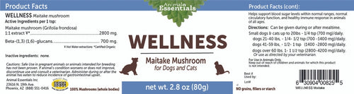 Animal Essentials - WELLNESS 有機舞茸粉 2.8oz (80g) (貓狗合用)