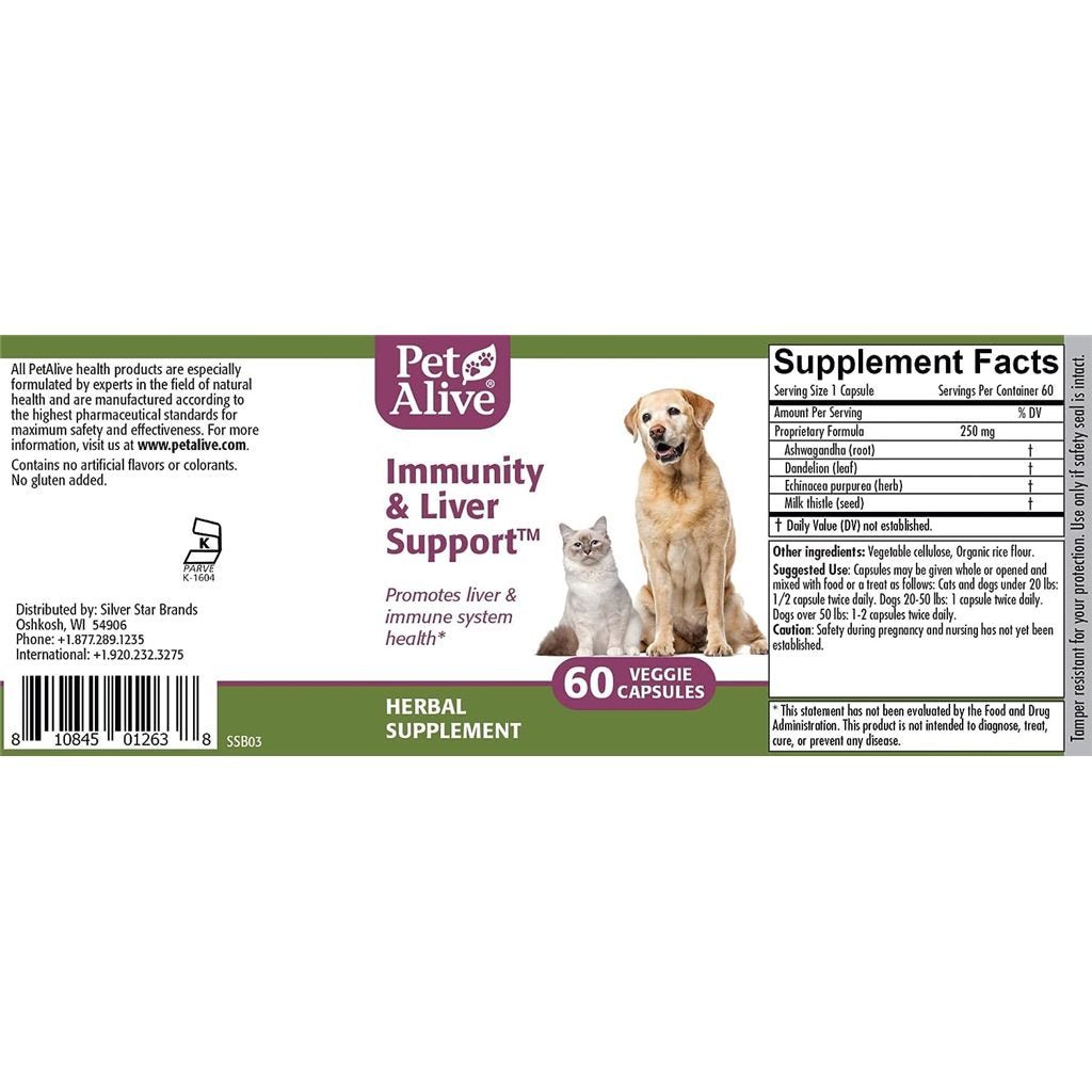 PetAlive - Immunity & Liver Support 維持肝功能及免疫系統 60粒 - 幸福站