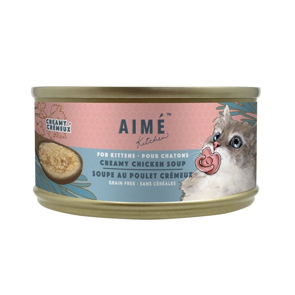 24 罐優惠套裝 - Aime Kitchen - Creamy Chicken Soup For Kittens 忌廉濃雞湯幼貓罐 75g (TCC75-K) - 幸福站