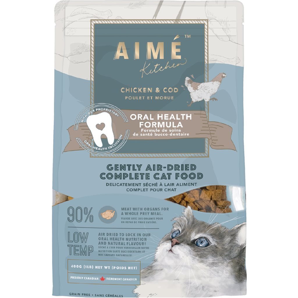 Aime Kitchen - 無穀物風乾雞肉鱈魚貓糧 1kg (AKACC12) - 幸福站