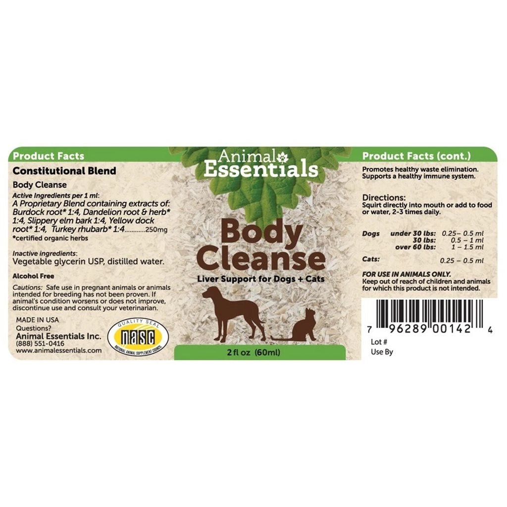 Animal Essentials - Body Cleanse (Constitutional Blend) 治療養生草本系列 - 速效排毒代謝廢物配方 2oz