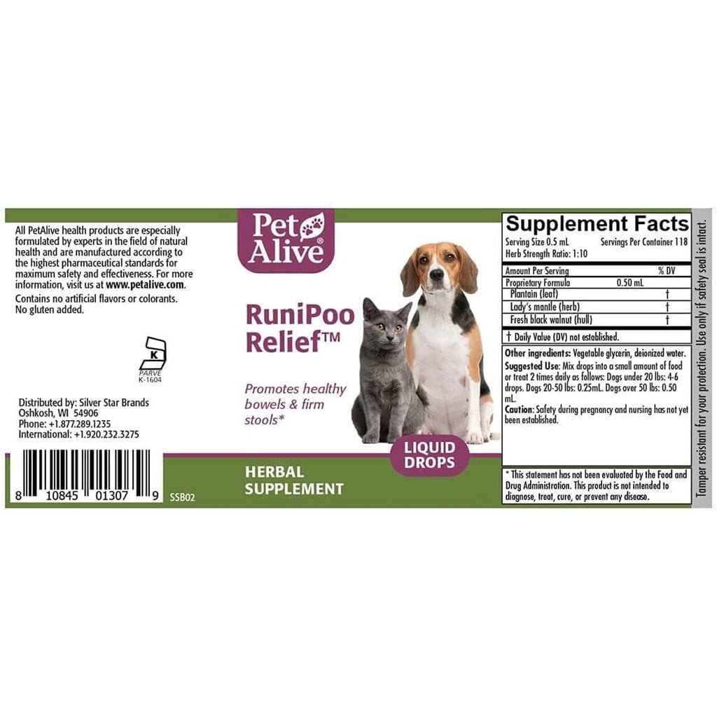 PetAlive - RuniPoo Relief 針對腹瀉狀況 50ml - 幸福站