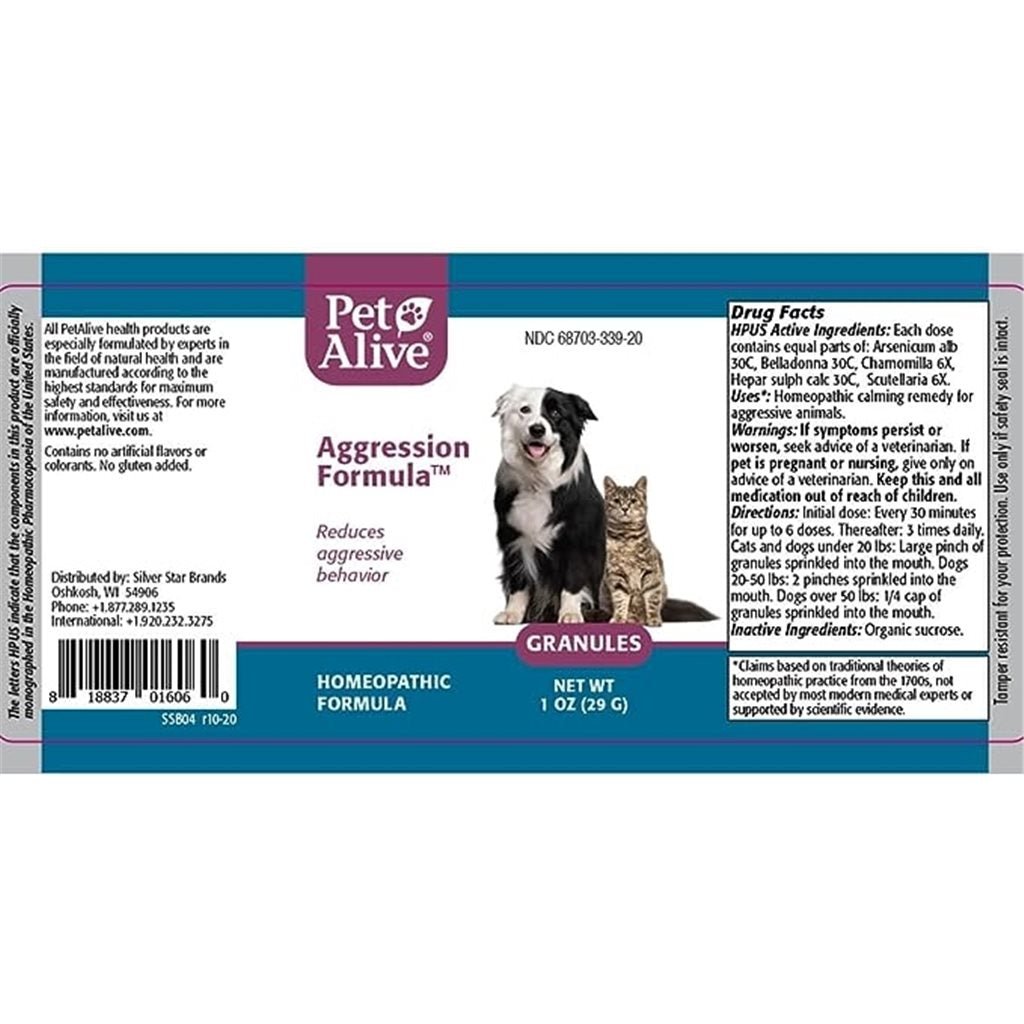 PetAlive - Aggression Formula 舒緩寵物情緒 1oz - 幸福站