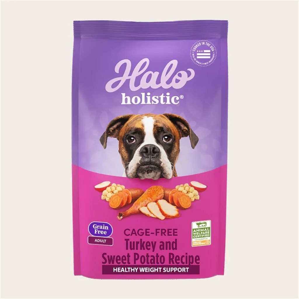 Halo - Holistic 無穀火雞肉甜薯配方成犬糧 21 lb (59214) - 幸福站