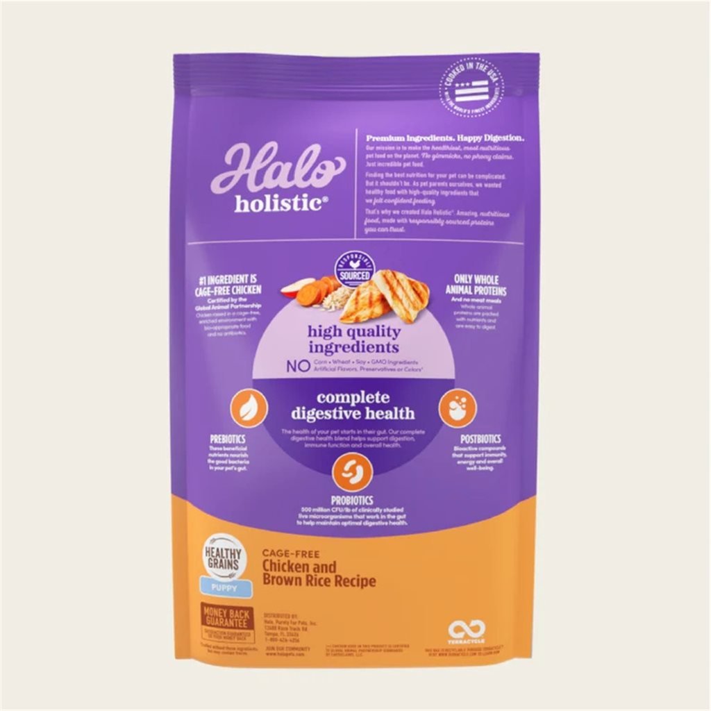 Halo - Holistic 雞肉糙米配方幼犬糧 10 lb (38120)