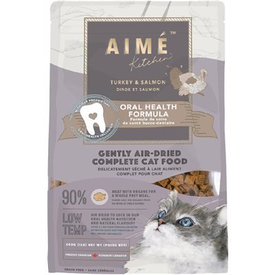 Aime Kitchen - 無穀物風乾火雞三文魚貓糧 1kg - 幸福站