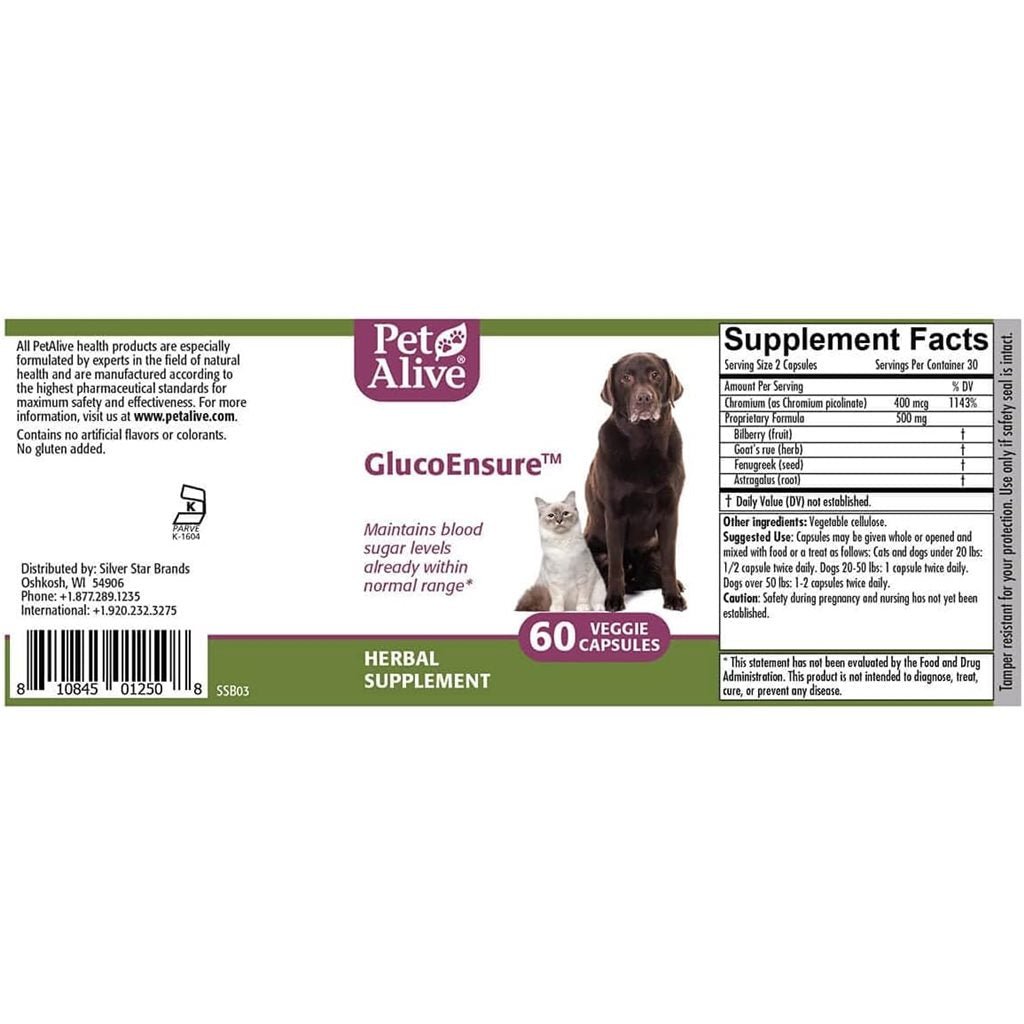 PetAlive - GlucoEnsure 針對糖尿病 60粒 - 幸福站