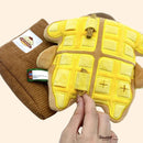 Woof² Meow² • Pompompurin Egg Waffle Nose-work Pet Toy