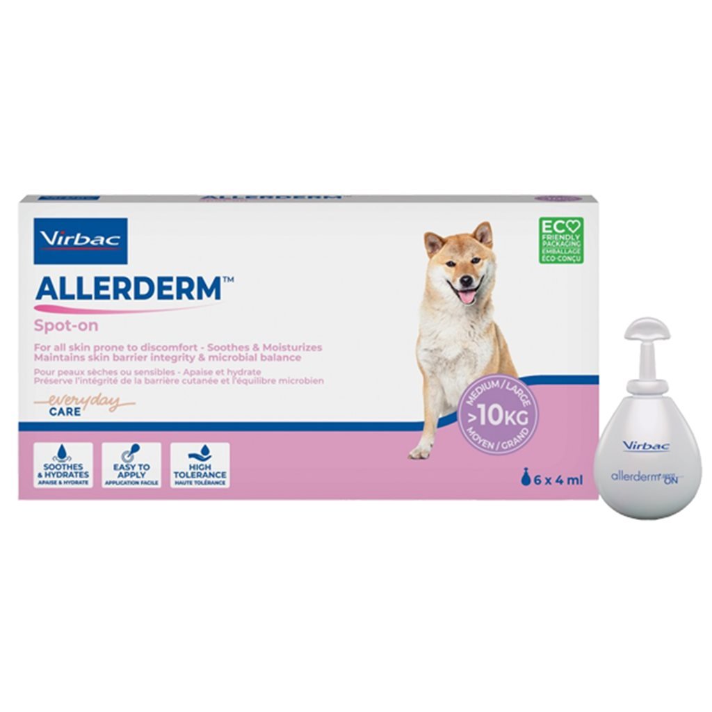 Virbac 維克 Allerderm Spot On SIS 愛樂滴 外用皮膚修復滴劑 全新升級配方 4 ml X 6 小支(只限用於皮膚) (v41)