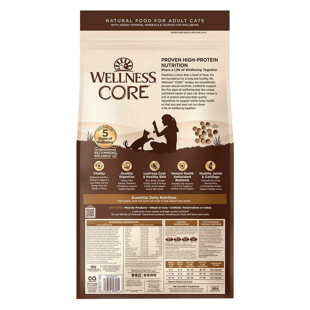 Wellness Core 無穀物貓用配方 - 火雞拼雞肉 - 幸福站