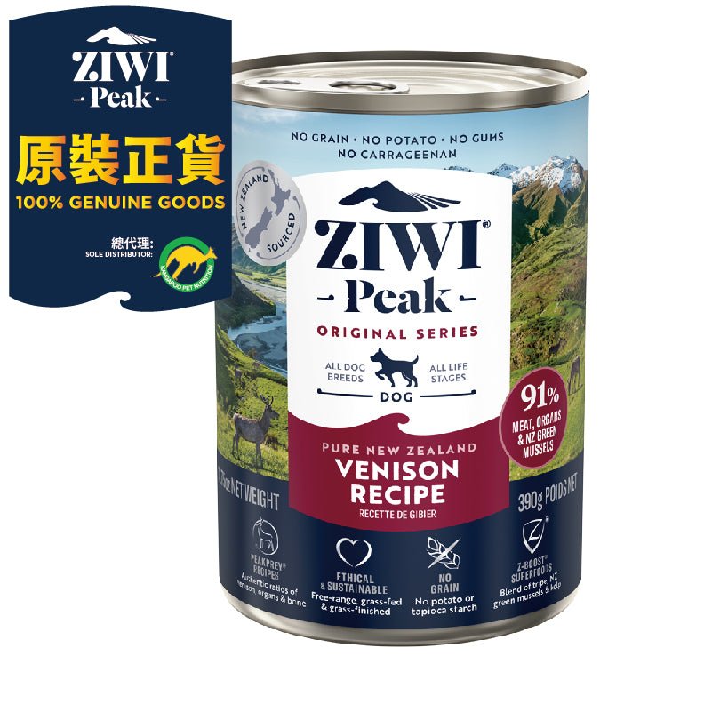 ZiwiPeak - 罐裝料理 (狗用) - 鹿肉配方 390g - 幸福站